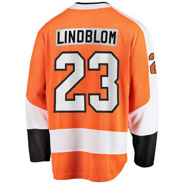 Oskar Lindblom Home #23 Orange Men's Hockey Jersey