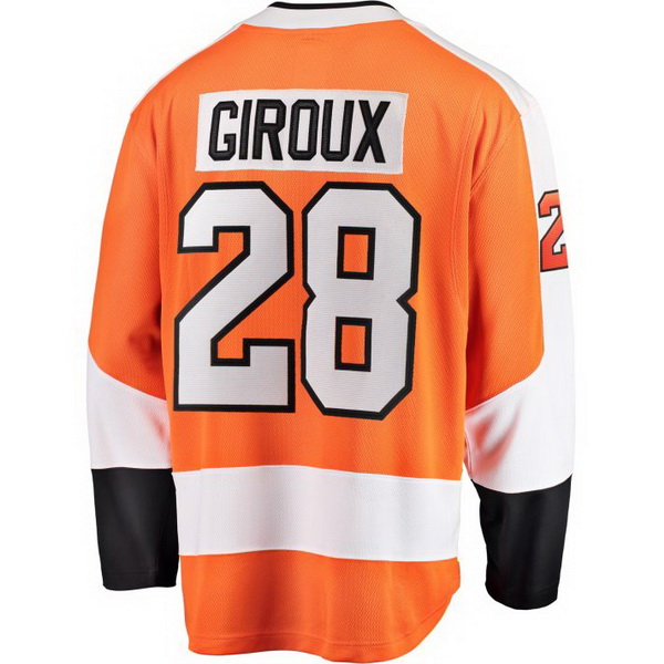 Claude Giroux Home #28 Orange Men's Hockey Jersey