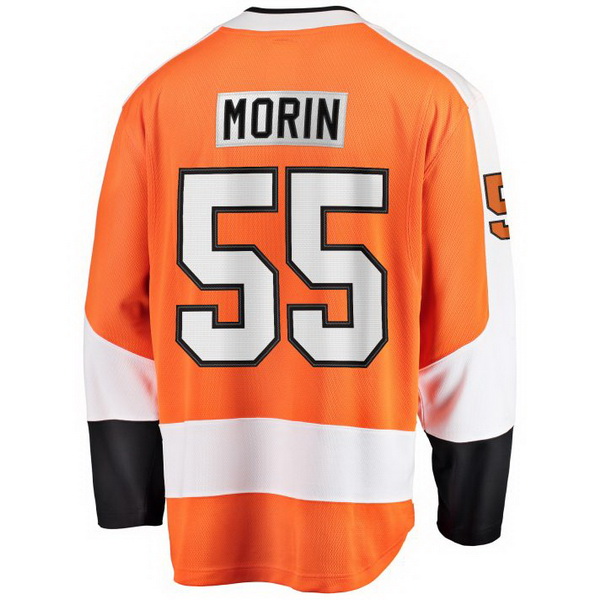 Samuel Morin Home #55 Orange Men's Hockey Jersey