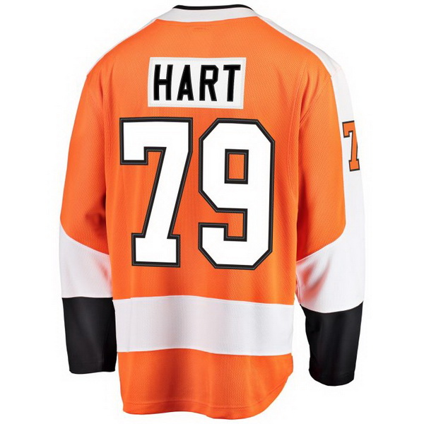 Carter Hart Home #79 Orange Men's Hockey Jersey