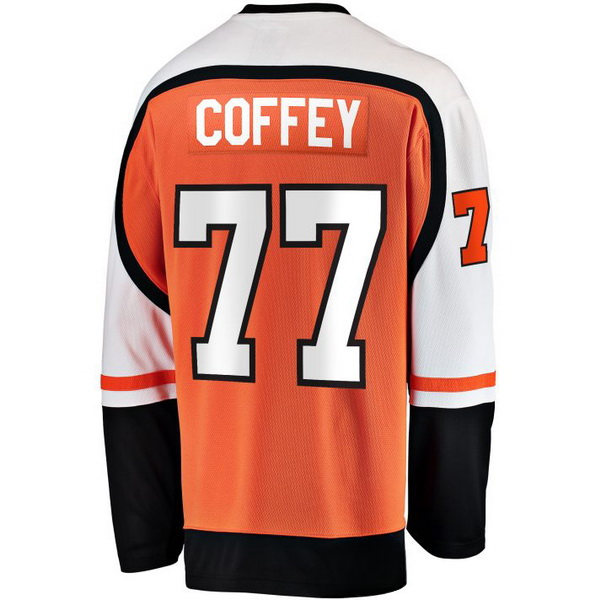 Paul Coffey Home #77 Orange Men's Vintage Hockey Jersey