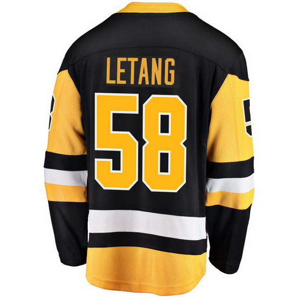 Kris Letang Home #58 Black Men's Hockey Jersey