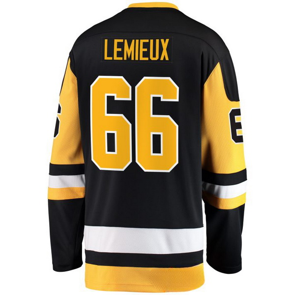 Mario Lemieux Home #66 Black Men's Hockey Jersey