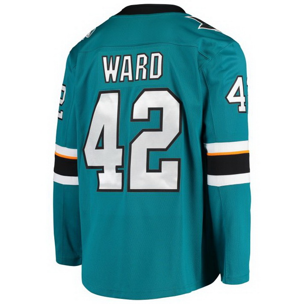 Joel Ward Home #42 Teal Men's Hockey Jersey