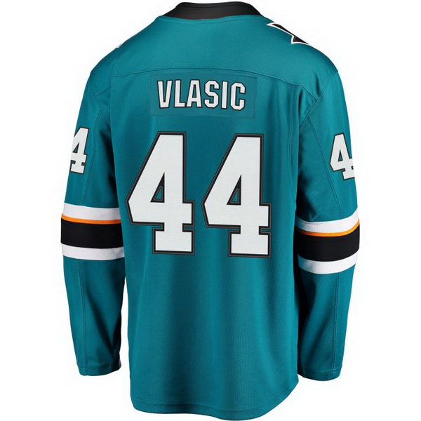 Marc-Edouard Vlasic Home #44 Teal Men's Hockey Jersey