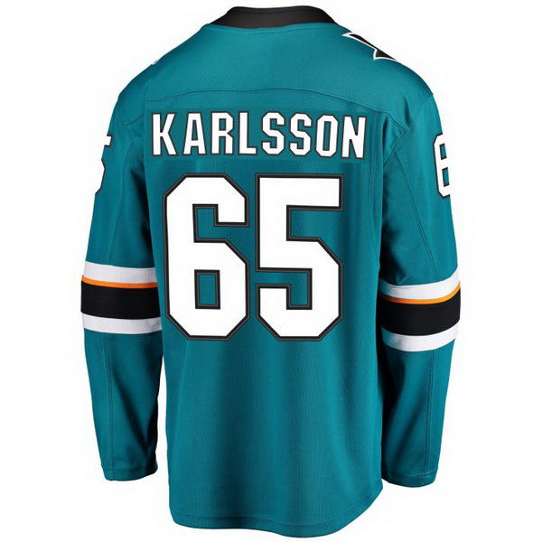 Erik Karlsson Home #65 Teal Men's Hockey Jersey