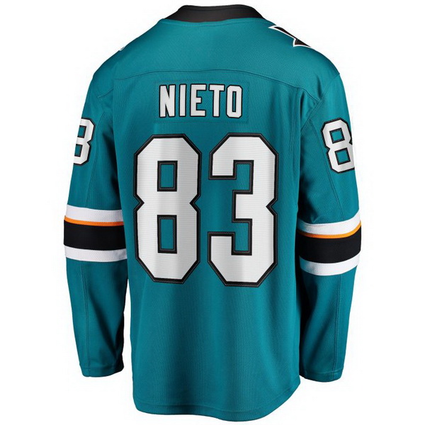 Matt Nieto Home #83 Teal Men's Hockey Jersey