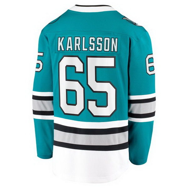 Erik Karlsson 30th Anniversary #65 Teal Men's Hockey Jersey