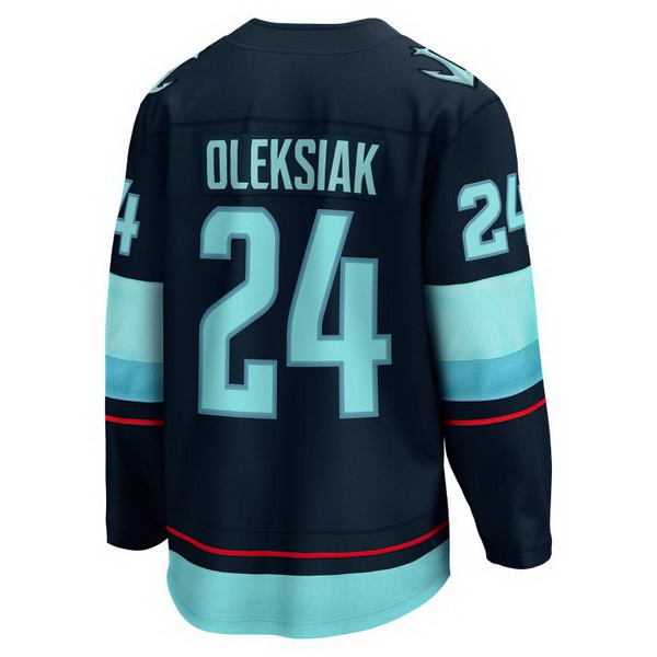 Jamie Oleksiak Home #24 Deep Sea Blue Men's Hockey Jersey