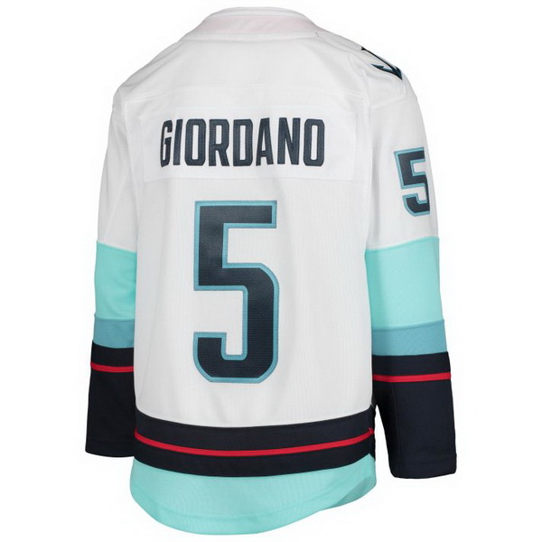 Mark Giordano Away #5 White Men's Hockey Jersey