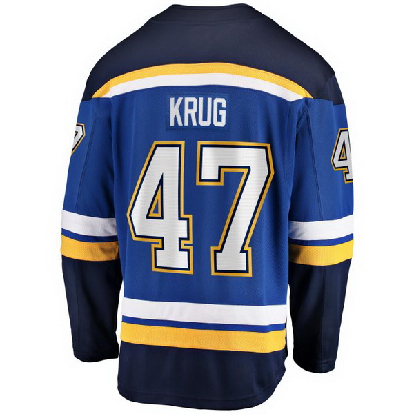 Torey Krug Home #47 Royal Men's Hockey Jersey