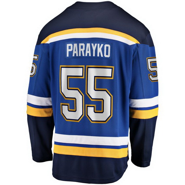 Colton Parayko Home #55 Royal Men's Hockey Jersey