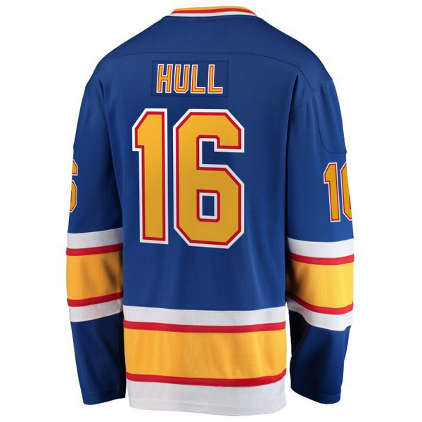 Brett Hull #16 Blue Men's Vintage Hockey Jersey