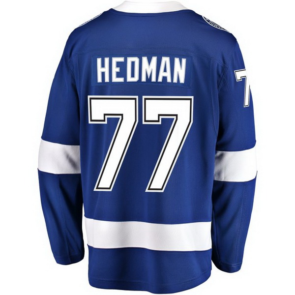 Victor Hedman Home #77 Blue Men's Hockey Jersey