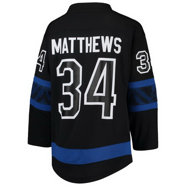 Auston Matthews Alternate #34 Black Men's Hockey Jersey