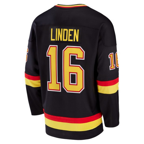 Trevor Linden Alternate #16 Black Men's Vintage Hockey Jersey