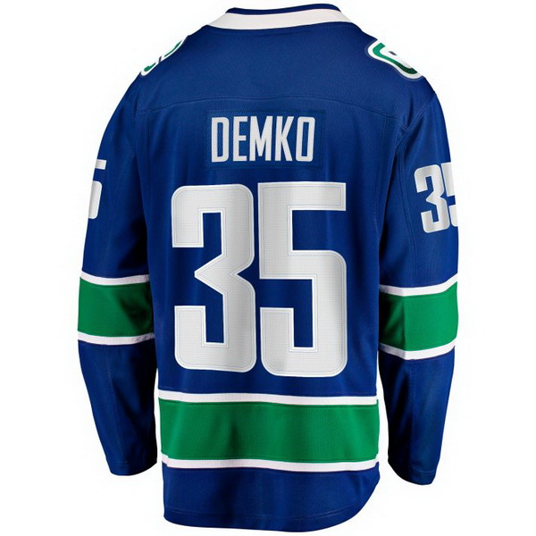 Thatcher Demko Home #35 Blue Men's Hockey Jersey