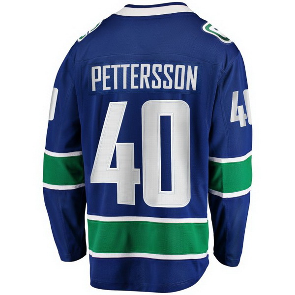 Elias Pettersson Home #40 Blue Men's Hockey Jersey