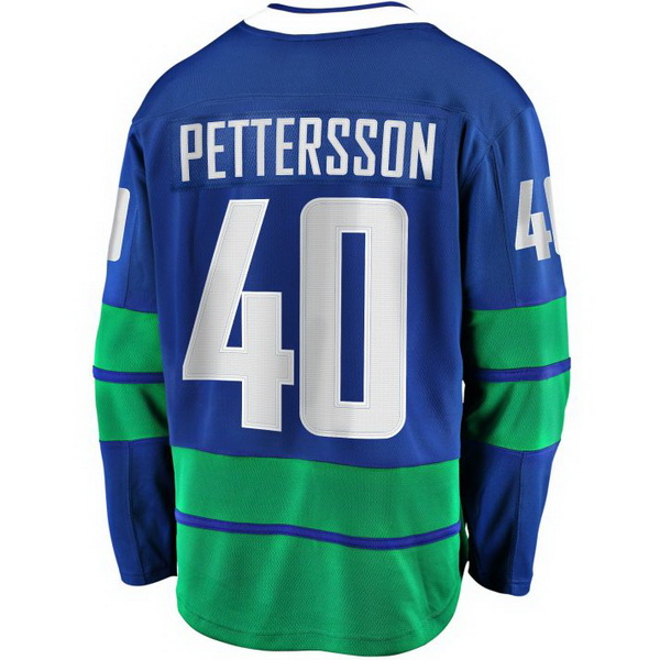 Elias Pettersson Alternate #40 Blue Men's Hockey Jersey