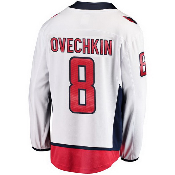 Alexander Ovechkin Away #8 White Men's Hockey Jersey