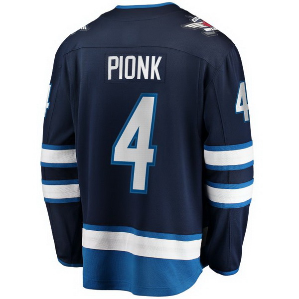 Neal Pionk Home #4 Navy Blue Men's Hockey Jersey