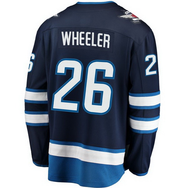 Blake Wheeler Home #26 Navy Blue Men's Hockey Jersey