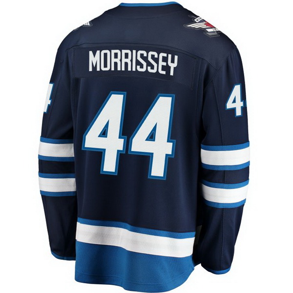 Josh Morrissey Home #44 Navy Blue Men's Hockey Jersey