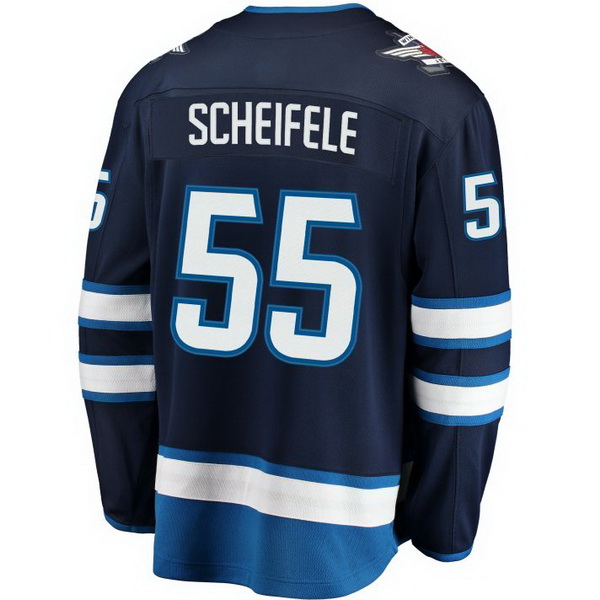 Mark Scheifele Home #55 Navy Blue Men's Hockey Jersey