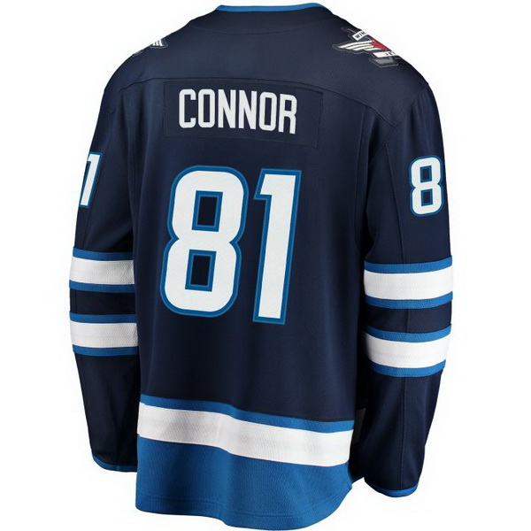 Kyle Connor Home #81 Navy Blue Men's Hockey Jersey