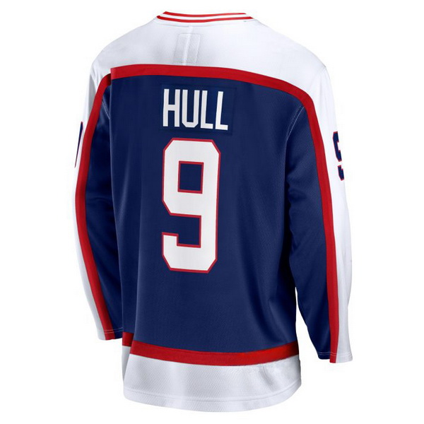 Bobby Hull #9 Navy Men's Vintage Hockey Jersey