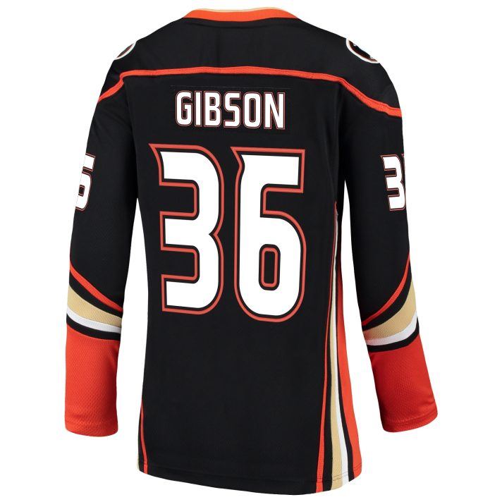 John Gibson Home #36 Black Women's Hockey Jersey