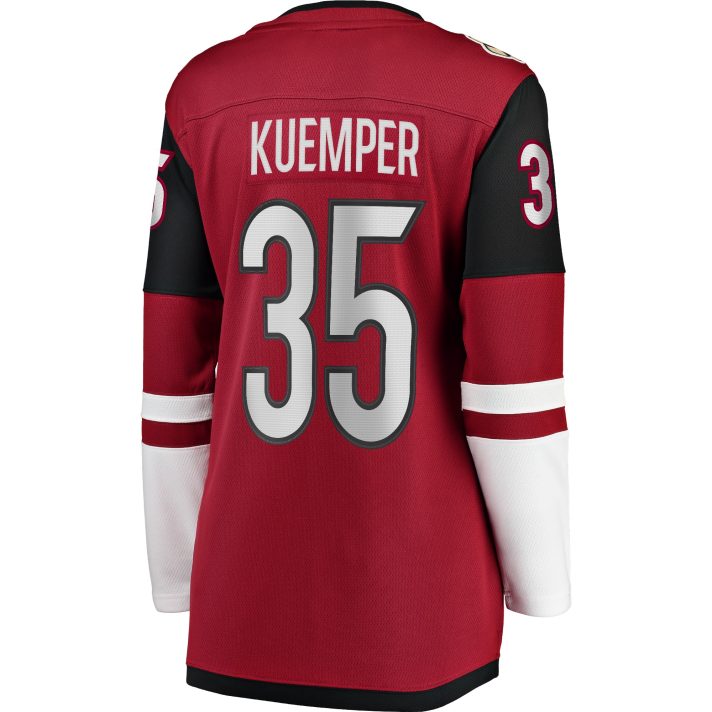 Darcy Kuemper Home #35 Red Women's Hockey Jersey