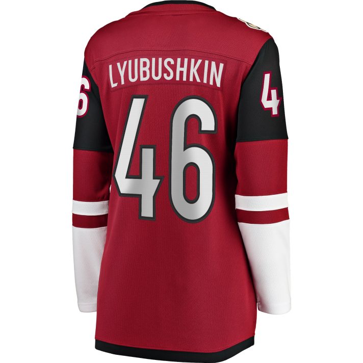 Ilya Lyubushkin Home #46 Red Women's Hockey Jersey