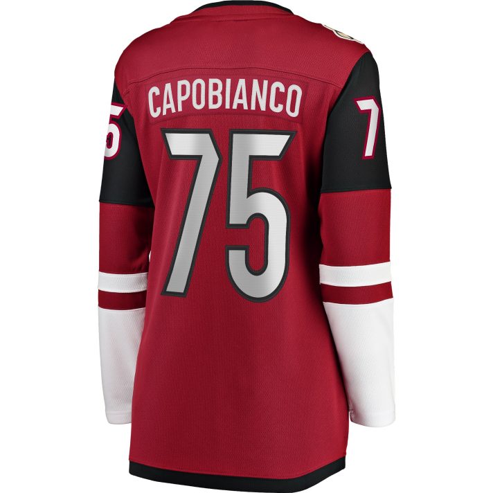 Kyle Capobianco Home #75 Red Women's Hockey Jersey