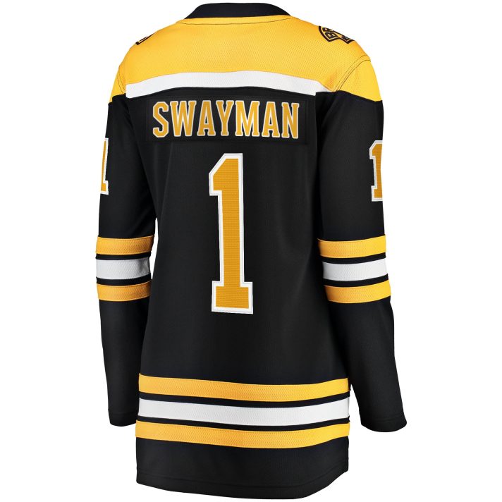 Jeremy Swaymana Home #1 Black Women's Hockey Jersey