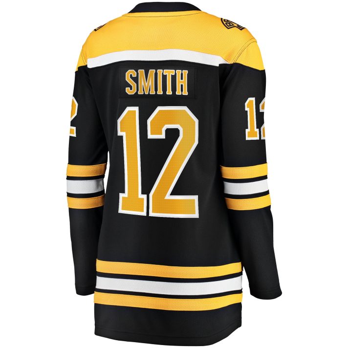 Craig Smith Home #12 Black Women's Hockey Jersey