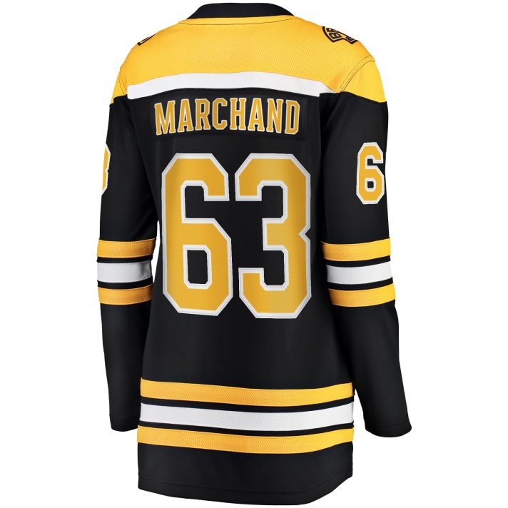 Brad Marchand Home #63 Black Women's Hockey Jersey