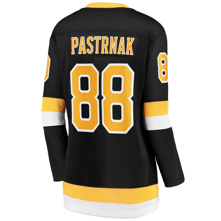 David Pastrnak Alternate #88 Black Women's Hockey Jersey