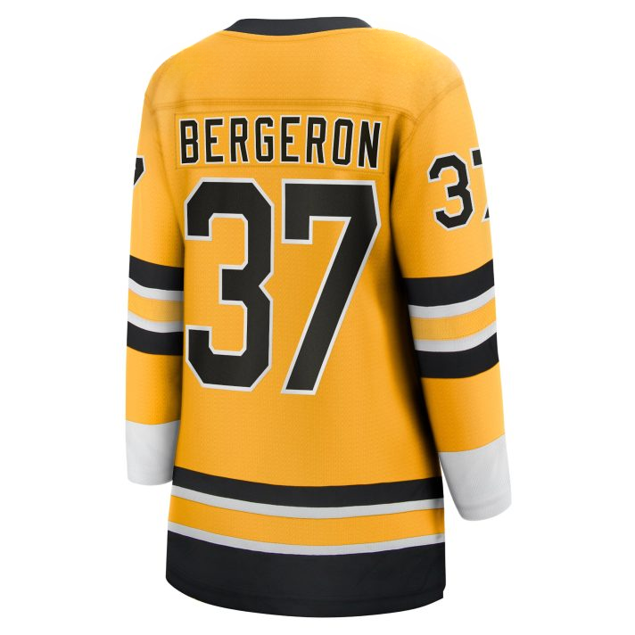 Patrice Bergeron 2020/21 Retro #37 Gold Women's Hockey Jersey