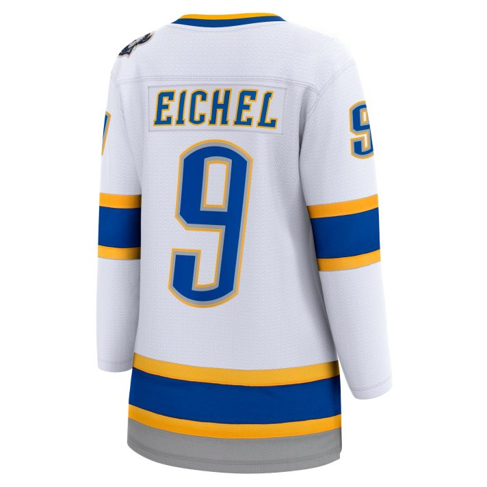 Jack Eichel Away #9 White Women's Hockey Jersey