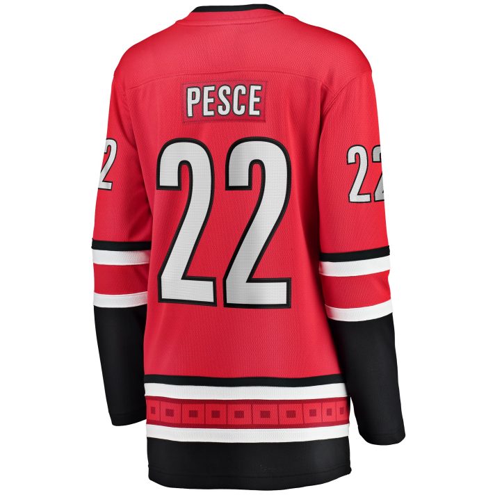 Brett Pesce Home #22 Red Women's Hockey Jersey