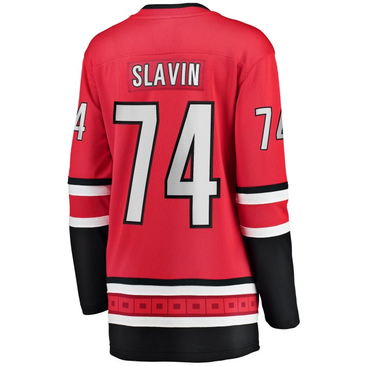 Jaccob Slavin Home #74 Red Women's Hockey Jersey