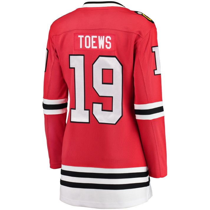 Jonathan Toews Home #19 Red Women's Hockey Jersey