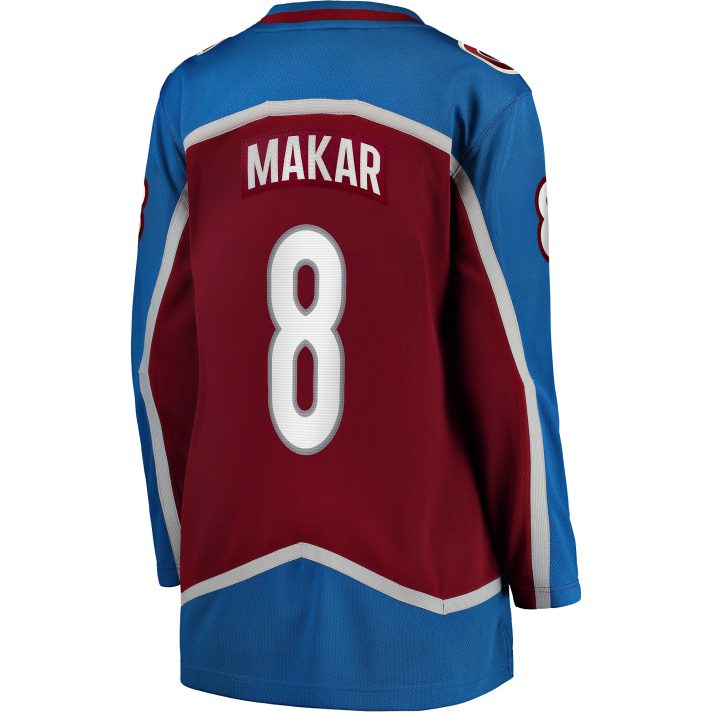 Cale Makar Home #8 Burgundy Women's Hockey Jersey