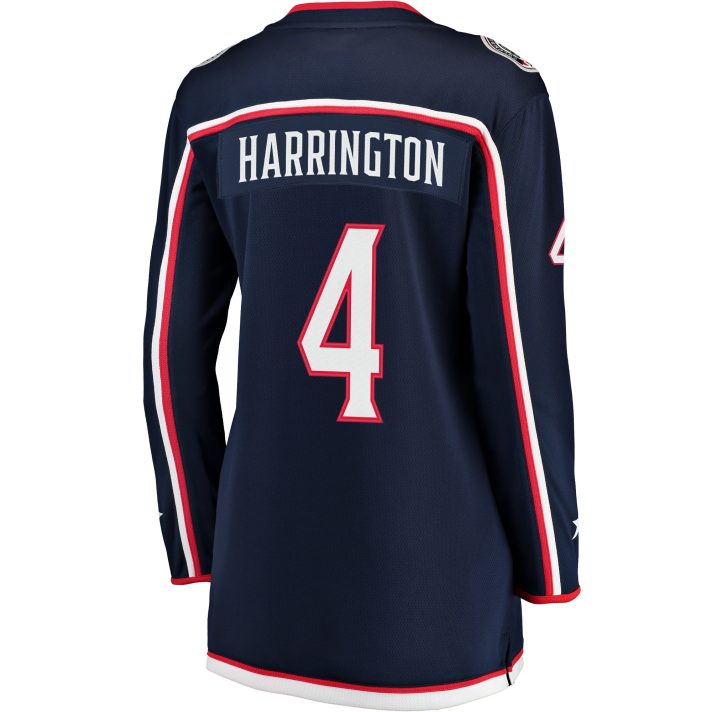 Scott Harrington Home #4 Navy Women's Hockey Jersey