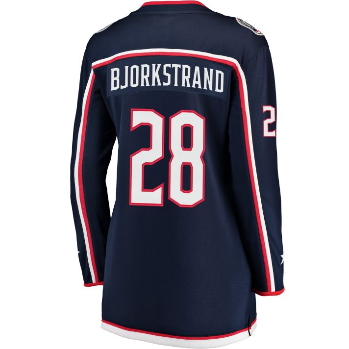 Oliver Bjorkstrand Home #28 Navy Women's Hockey Jersey