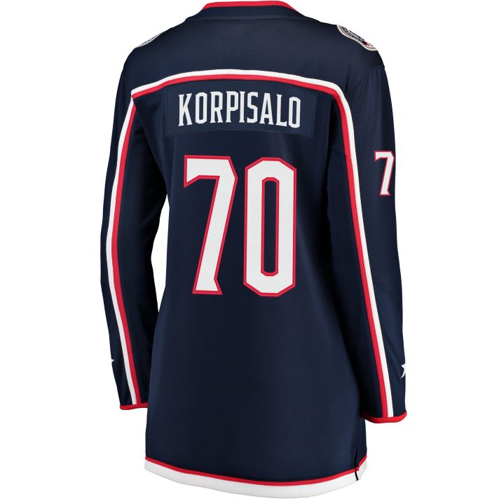 Joonas Korpisalo Home #70 Navy Women's Hockey Jersey