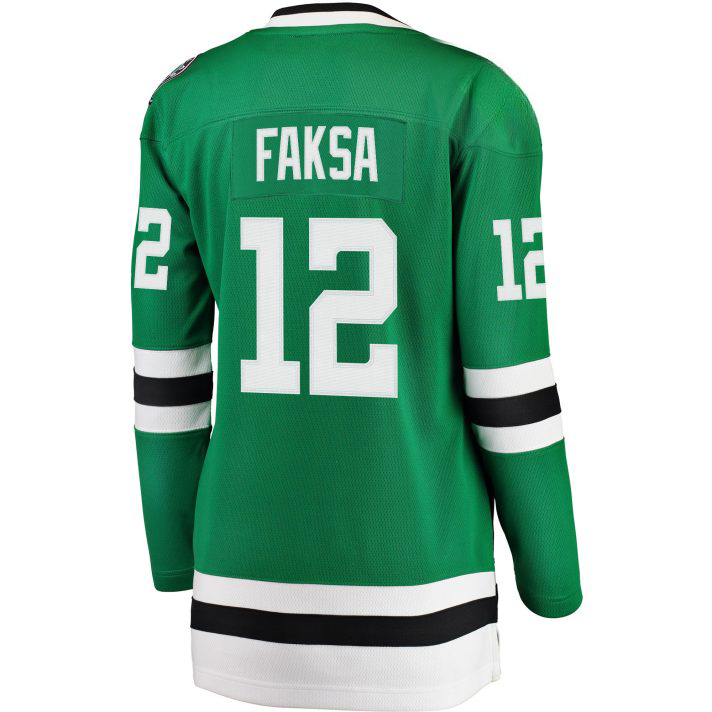 Radek Faksa Home #12 Green Women's Hockey Jersey