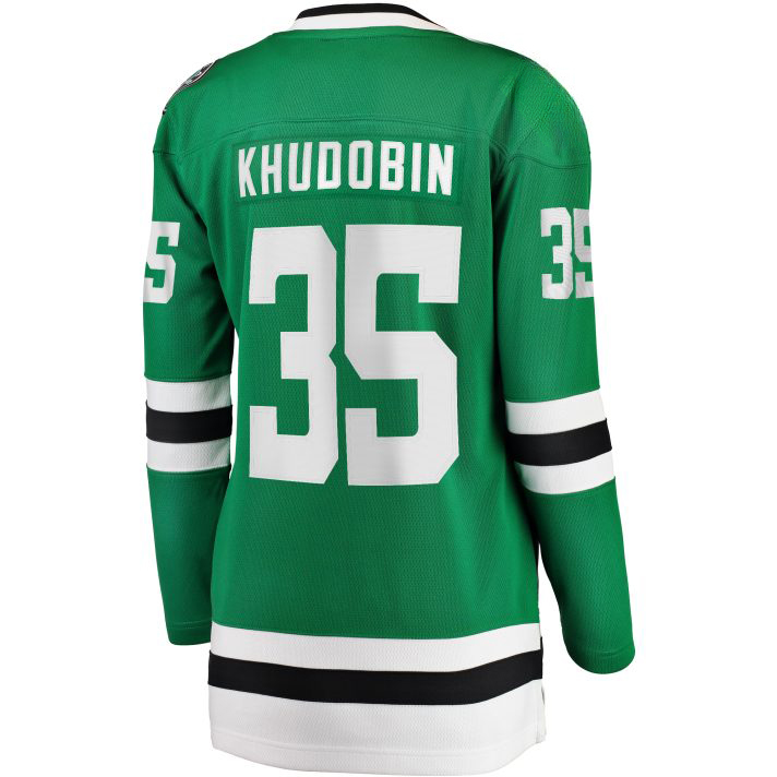 Anton Khudobin Home #35 Green Women's Hockey Jersey