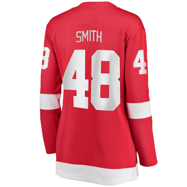 Givani Smith Home #48 Red Women's Hockey Jersey